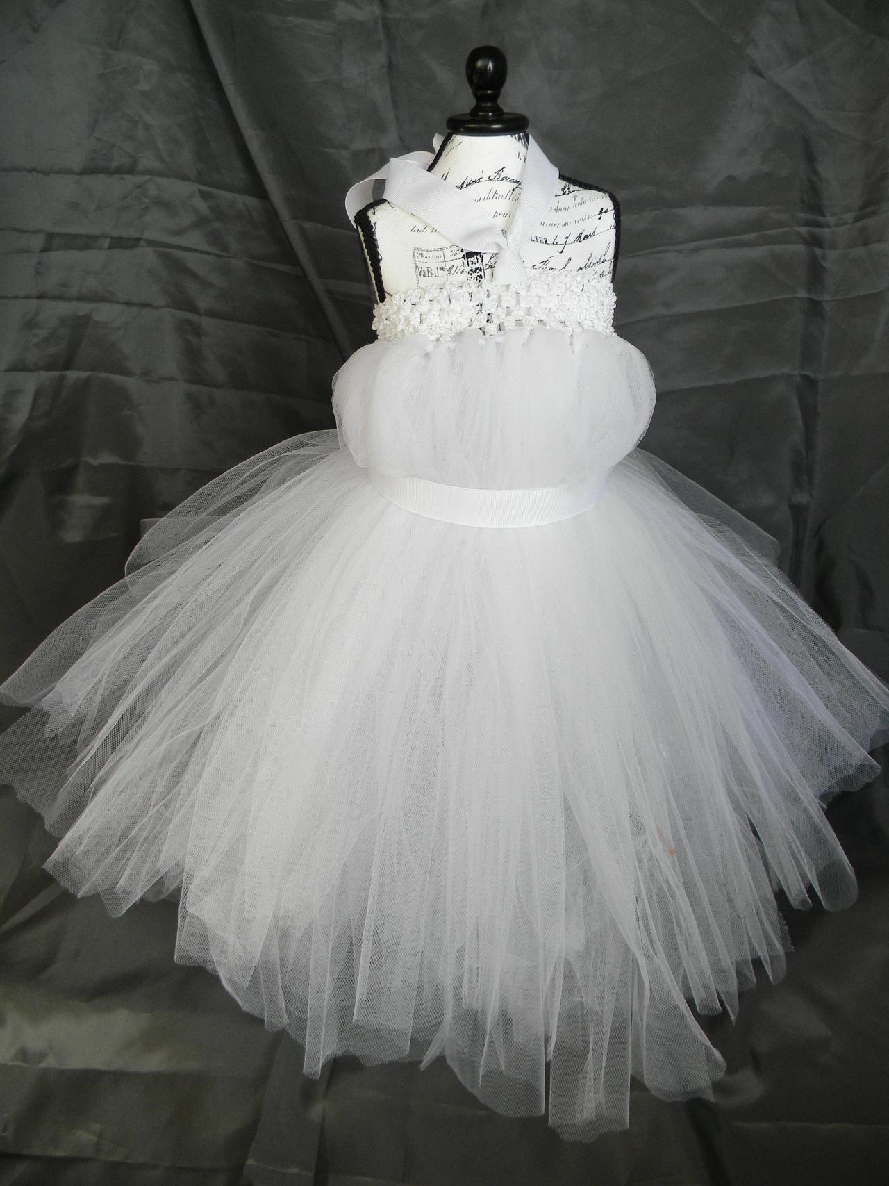 White Wedding Tutu DressBaby Tutu DressToddler White Tutu DressTulle